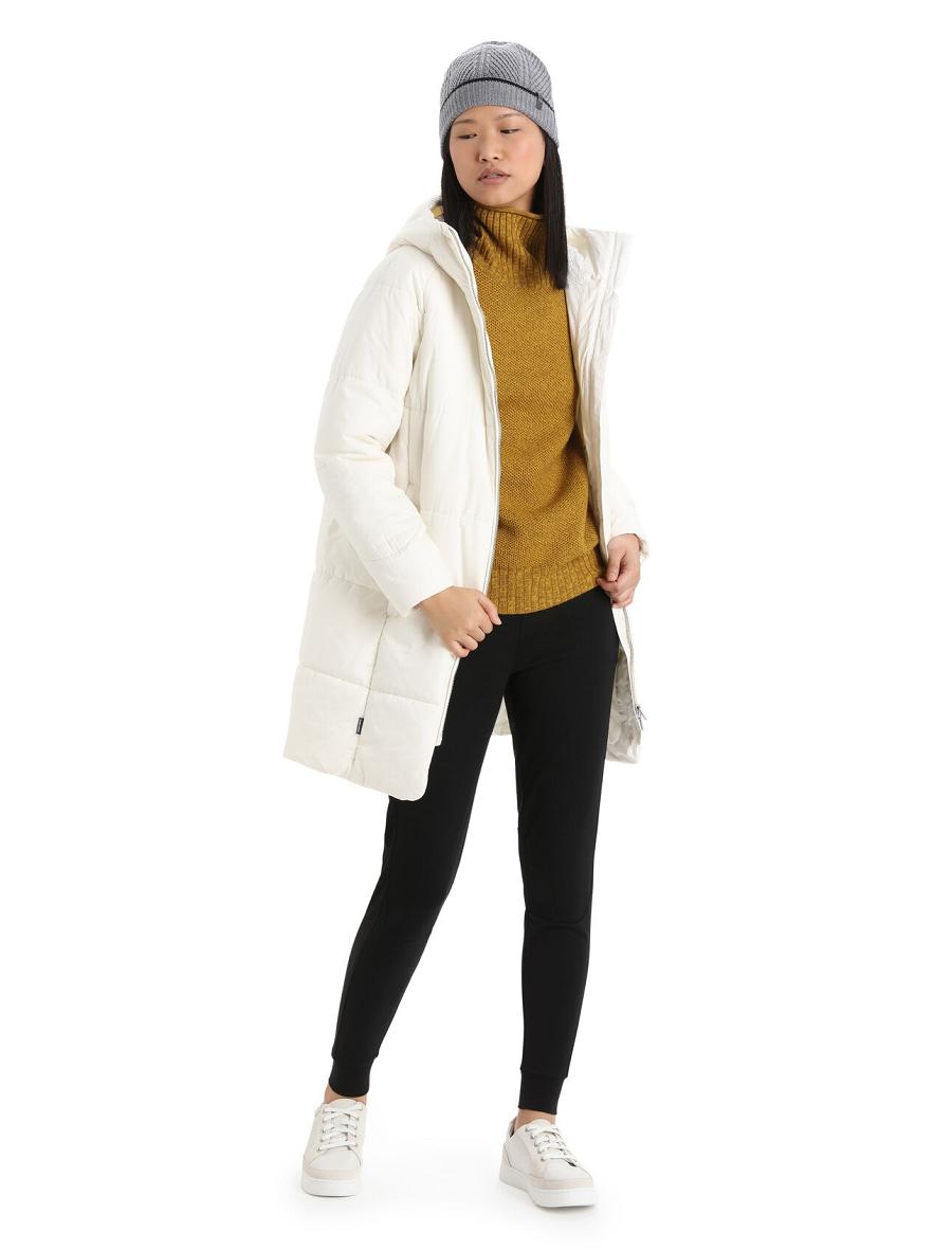 Vestes Icebreaker MerinoLoft™ Collingwood II 3Q Encapuchonné Femme Blanche | FR 1655NWYB